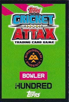 2022 Topps Cricket Attax The Hundred #281 Adam Milne Back