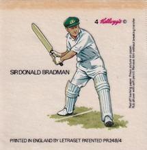 1977 Kellogg's The Noble Game Of Cricket #4 Don Bradman Front