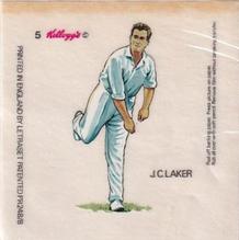 1977 Kellogg's The Noble Game Of Cricket #5 Jim Laker Front