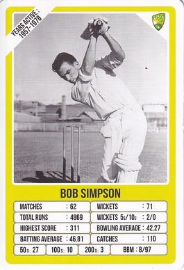 2021 Aamango Legends Of Test Cricket Trump Game #NNO Bob Simpson Front