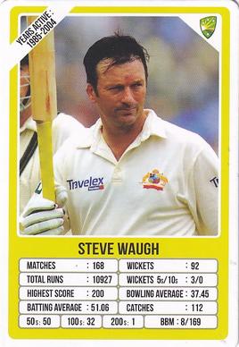 2021 Aamango Legends Of Test Cricket Trump Game #NNO Steve Waugh Front