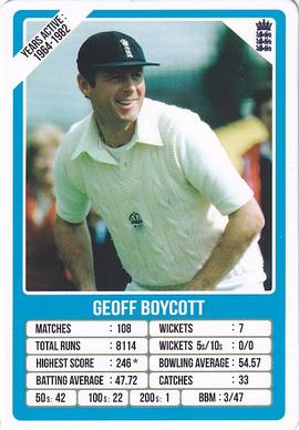 2021 Aamango Legends Of Test Cricket Trump Game #NNO Geoff Boycott Front