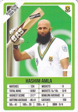 2021 Aamango Legends Of Test Cricket Trump Game #NNO Hashim Amla Front