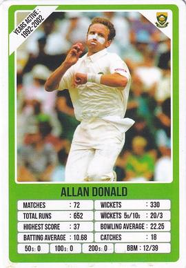 2021 Aamango Legends Of Test Cricket Trump Game #NNO Allan Donald Front