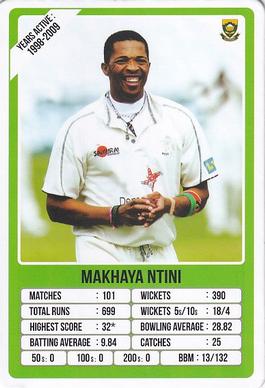 2021 Aamango Legends Of Test Cricket Trump Game #NNO Makhaya Ntini Front