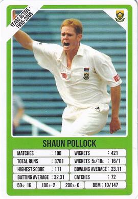 2021 Aamango Legends Of Test Cricket Trump Game #NNO Shaun Pollock Front
