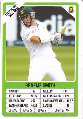2021 Aamango Legends Of Test Cricket Trump Game #NNO Graeme Smith Front