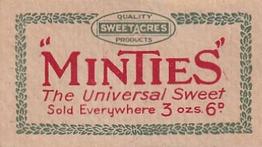 1926 Sweetacres Minties Cricketers #NNO Arthur Mailey Back