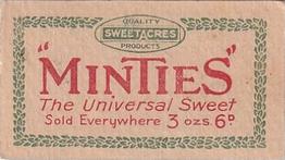 1926 Sweetacres Minties Cricketers #NNO Johnny Taylor Back