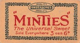1926 Sweetacres Minties Cricketers #NNO Patsy Hendren Back