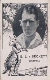 1930 Barratt Australian Test Players #NNO Edward a'Beckett Front
