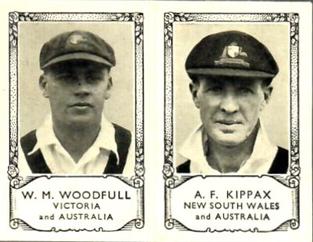 1934 Barratt & Co Famous Cricketers Folders #NNO Bill Woodfull / Alan Kippax Front