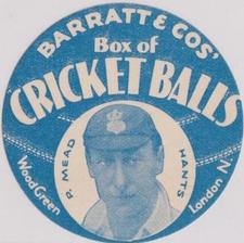 1932 Barratt & Co Box Of Cricket Balls Cricketers (Blue) #NNO Phil Mead Front