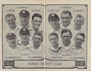 1933 Barratt & Co Cricket Team Folders #2 Sussex Cricket Club Front