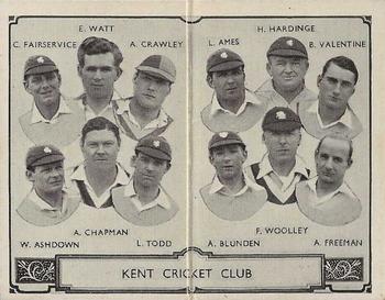 1933 Barratt & Co Cricket Team Folders #3 Kent Cricket Club Front