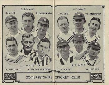 1933 Barratt & Co Cricket Team Folders #7 Somersetshire Cricket Club Front