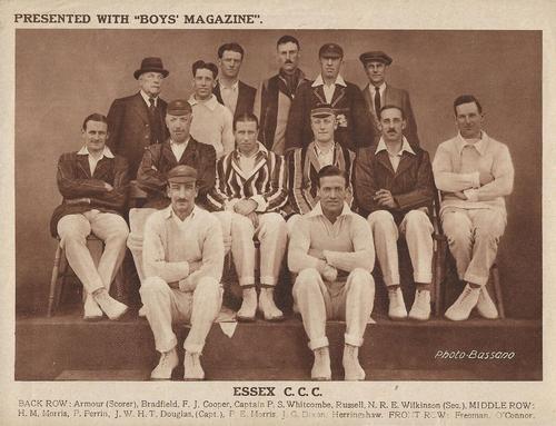 1922 Boys Magazine County Cricket Teams #NNO Essex C.C.C. Front
