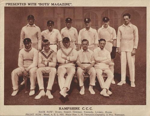 1922 Boys Magazine County Cricket Teams #NNO Hampshire C.C.C. Front