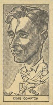 1947 Daily Express Newspaper Cricketers #7 Denis Compton Front