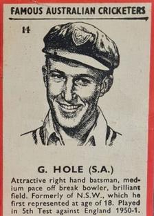 1951 Lifebuoy Soap Famous Australian Cricketers #15 Graeme Hole Front