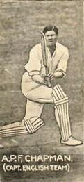 1929 McNivens Confectionery Cricketers #1 Percy Chapman Front