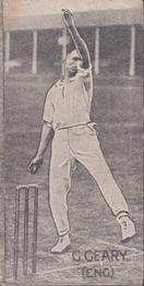 1929 McNivens Confectionery Cricketers #15 George Geary Front