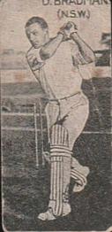 1929 McNivens Confectionery Cricketers #21 Don Bradman Front