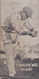 1929 McNivens Confectionery Cricketers #31 Tommy Andrews Front