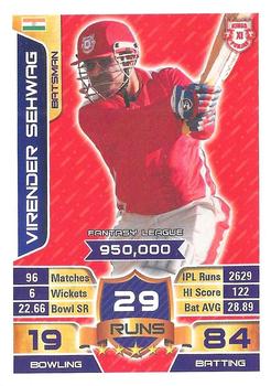 2015-16 Topps Cricket Attax IPL - Kellogg's Freebies #NNO Virender Sehwag Front