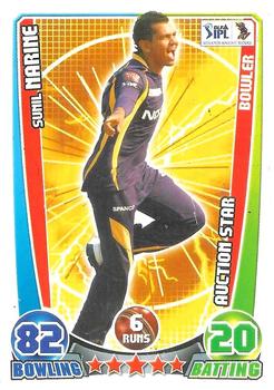 2012 Topps Cricket Attax IPL - Auction Stars #NNO Sunil Narine Front