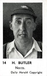 1950 Sporting Publicity Cricket Stars #14 Harold Butler Front