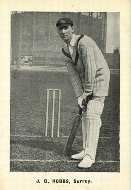 1924 D.C.Thomson Cricketers (Rover) #NNO Jack Hobbs Front