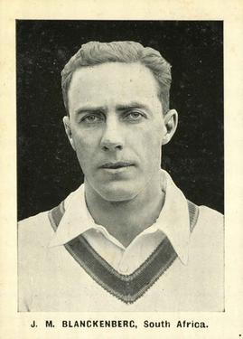 1924 D.C.Thomson Cricketers (Vanguard) #NNO James Blanckenberg Front