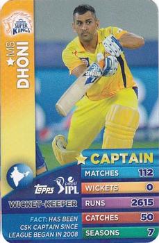 2015 Topps IPL Battle Trump Deck #NNO MS Dhoni Front