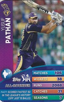 2015 Topps IPL Battle Trump Deck #NNO Yusuf Pathan Front