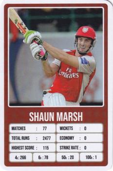 2020 Aamango IPL Cricket Trump Cards #NNO Shaun Marsh Front