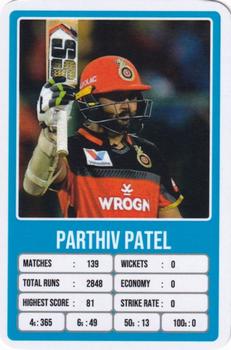 2020 Aamango IPL Cricket Trump Cards #NNO Parthiv Patel Front