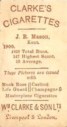 1901 Clarke's Cricketer Series #7 John Mason Back