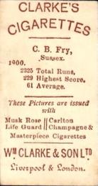 1901 Clarke's Cricketer Series #14 Charles Fry Back