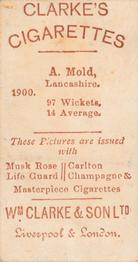 1901 Clarke's Cricketer Series #27 Arthur Mold Back