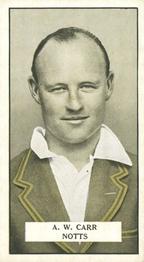 1926 Cohen Weenen Cricketers #10 Arthur Carr Front