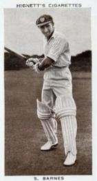 1938 Hignett Tobacco Prominent Cricketers #36 Sydney Barnes Front