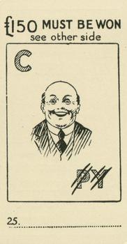 1930 Bondman Famous Cricketers Puzzle Series #25 Percy Chapman Front