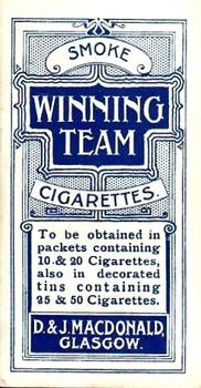 1902 Winning Team Cricketers #NNO Albert Trott Back