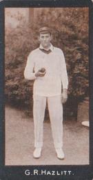 1912 F & J Smith Series 2 Cricketers #52 Gerry Hazlitt Front