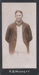 1912 F & J Smith Series 2 Cricketers #58 Rupert Minnett Front