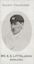 1908 Taddy & Co. County Cricketers Middlesex #NNO Edward Litteljohn Front