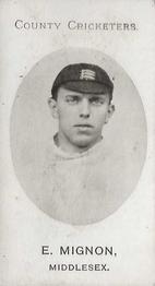 1908 Taddy & Co. County Cricketers Middlesex #NNO Edward Mignon Front