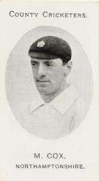 1908 Taddy & Co. County Cricketers Northamptonshire #NNO Mark Cox Front