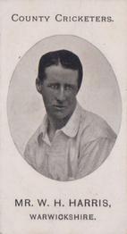 1908 Taddy & Co. County Cricketers Warwickshire #NNO William Harris Front